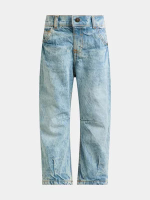 Jet Younger Girls Mid Wash Barrel Denim Jean