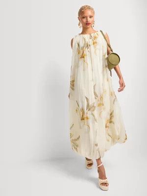 Luella Floral Print Bubble Maxi Dress