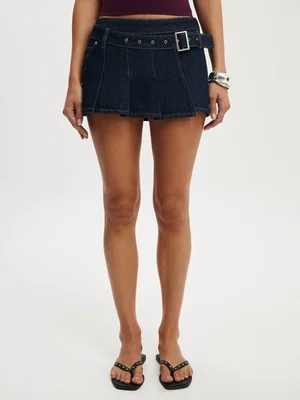 Women's Cotton On Blue Pleated Micro Wrap Skirt