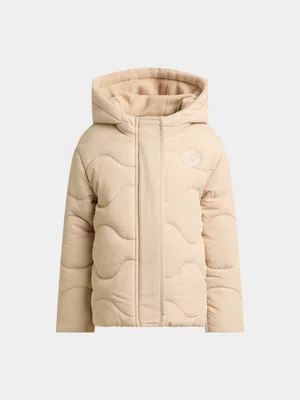 Exact Younger Girl's Natural Puffer Jacket