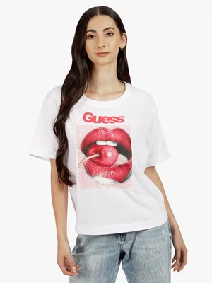 Women's Guess White Cherry T-Shirt