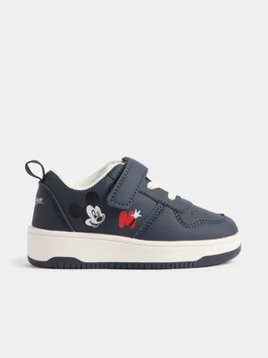 Jet Younger Boys Navy Mickey Court Sneaker
