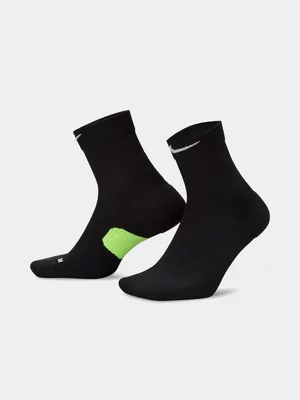 Nike Running Midweight Black Crew Socks 