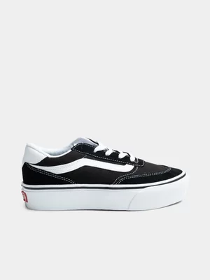 Womens Vans Brooklyn LS Platform Black/White Sneaker
