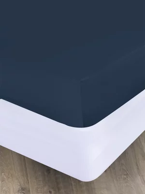 Volpes Egyptian Cotton 300tc Midnight Blue Fitted Sheet