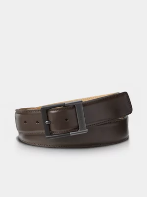 Men's Calvin Klein Brown Classic Buckle Belt 38mm