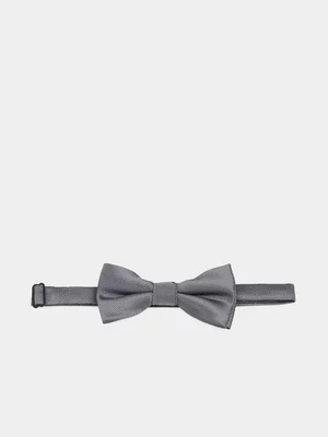 Markham Men's Classic Twill Grey Bow Tie