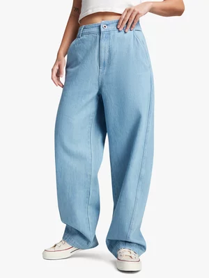 Converse Women's Blue Denim Barrel Jeans