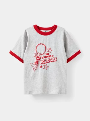 Cotton On Kids Girl Grey Poppy Oversize Graphic T-shirt