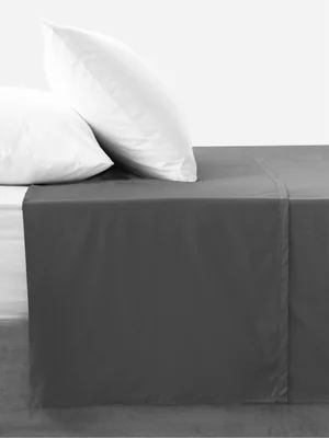 Volpes Egyptian Cotton 300tc Charcoal Flat Sheet