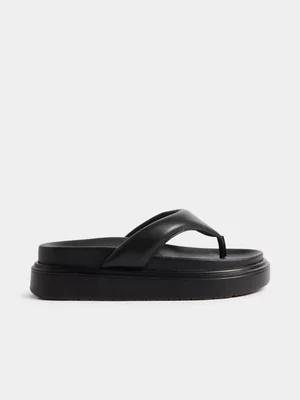 Jet Teen Girls Black Thong Sandal