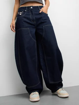 Redbat Women's Carpenter Barrel Dark Blue Jeans