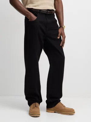 Exact Men's Black Relaxed Jeans