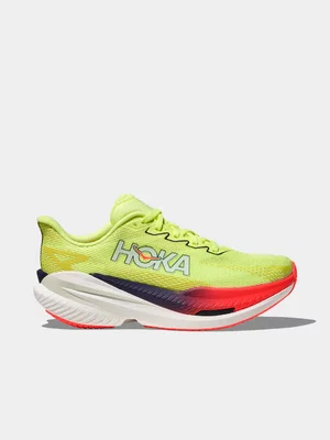HOKA Womens Mach X 3 Neon Yuzu/ Squid Ink Running Shoes