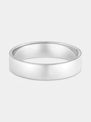 Sterling Silver Flat Wedding Band