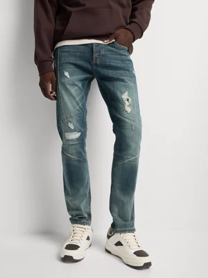 Relay Jeans Men's Skinny Engineered Blue Denim