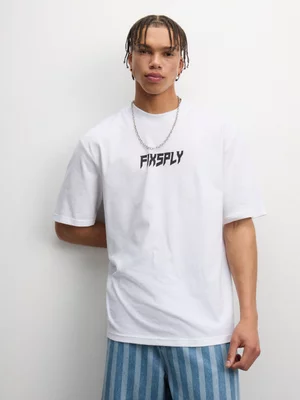 The FIX Men's White 'No Romance' Graphic Top