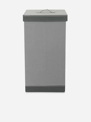 Foldable Fabric Laundry Hamper Grey 36 x 65.5cm