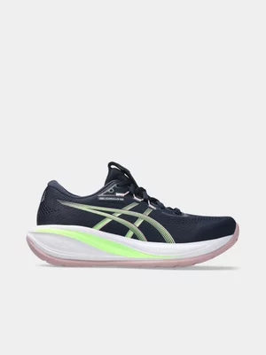 Asics Womens Gel-Cumulus 28 Midnight/Green Running Shoes 