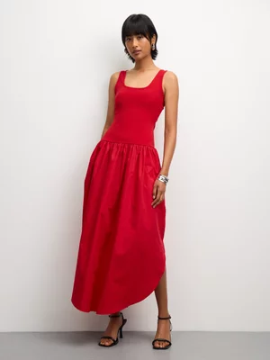 The FIX Women's Red Tulip Hem Dress