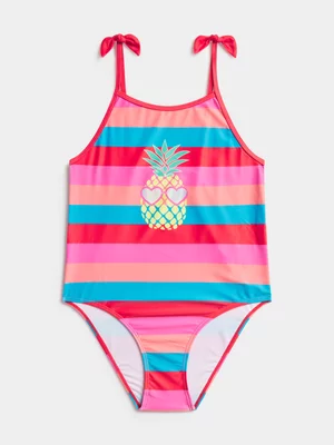 Jet Older Girls Multicolour Pineapple Swimsuit 