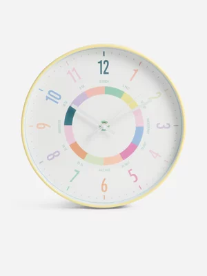 Jet Girls Lemon Educational Clock