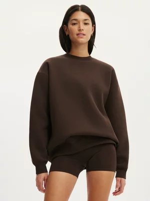 Women's Cotton On Active Brown Plush Crew Sweatshirt