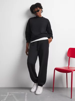 Women's Canvas Sweat Pants Black