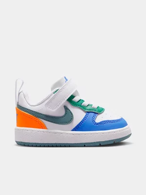Nike Junior Infant Court Borough White/Blue/Orange Low Sneakers 
