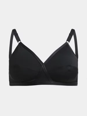 Jet Women's Black Cross Your Heart Bra