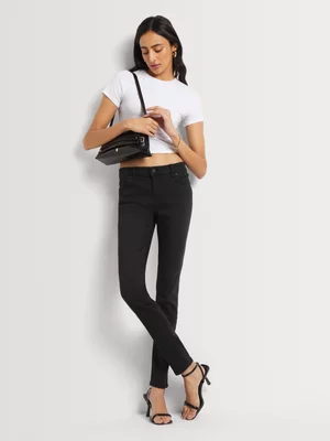 Women's Guess Black Power Skinny Low Rise Jeans