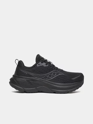 Saucony Womens Hurricane 25 Triple Black Running Shoes 