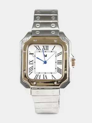 Markham Men's Roman Metal Silver Watch