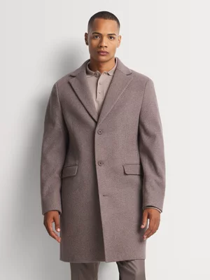 Men's Markham Smart Melton Birdseye Taupe Coat