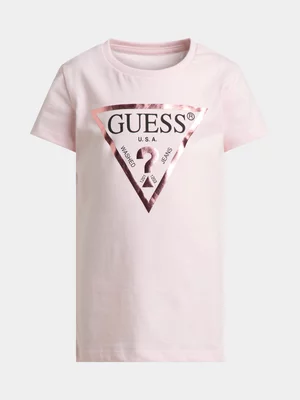 Girls Guess Ballet Pink T-Shirt