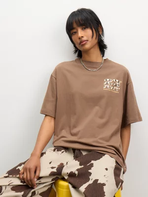 Redbat Women's Brown Relaxed T-Shirt