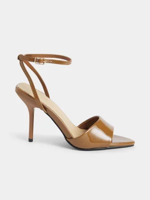The FIX Women's Tan Ankle Strap Heels 