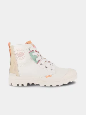 Women'S Palladium Pampa Hi Urban Layer-Cream White Boots