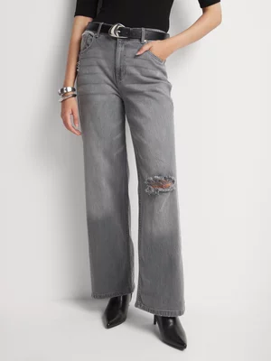 FF Denim Straight Wide Jeans