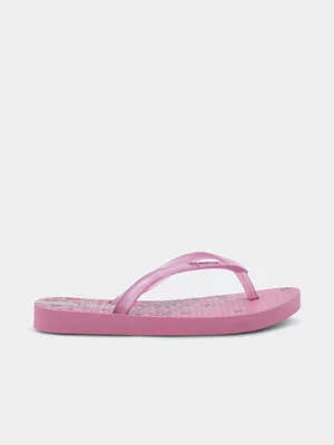 Kids Ipanema Pink Oasis Flip Flops