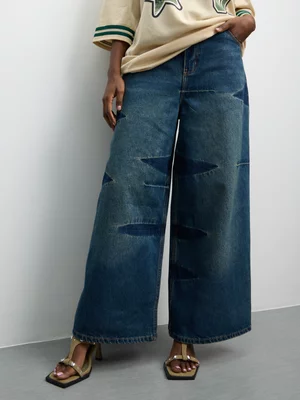 The FIX Women's Tea Stain Tagged Mega Baggy Denim 