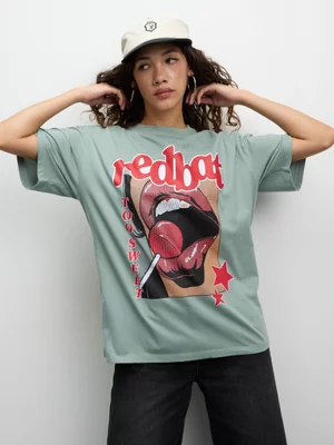 Redbat Women's Relaxed Lollipop Green T-Shirt 