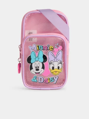 Jet Younger Girls Pink & Lilac Minnie Phone Bag