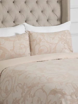 Grace Soleil Scroll Duvet Cover Set Blush