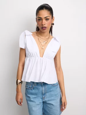 The FIX Women's White Hatler Top