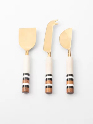 Resort Striped Cheese Knife Set of 3
