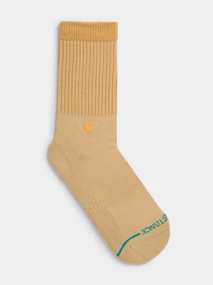 Stance Unisex Icon Pop Crew Beige Socks