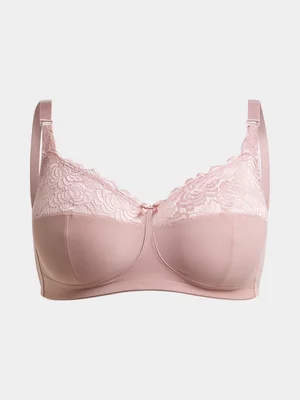 Jet Women's Blush Lace Firm Control Bra