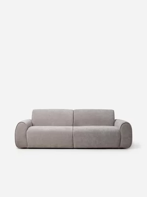 Siba 3 Seater Couch Lino Silver