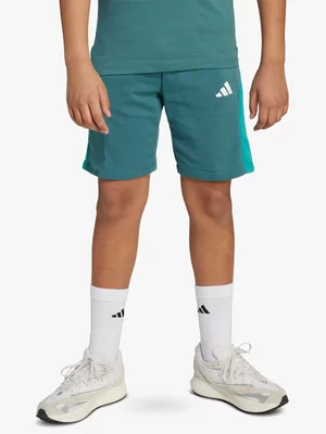 adidas Boys Seasonal Essentials Colorblock Teal/White Shorts
